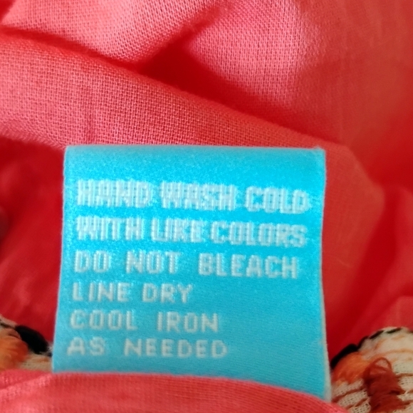 J. McLaughlin Embroidered Tassel Tunic Top XS Coral Pink Beachy Casual - Picture 10 of 10